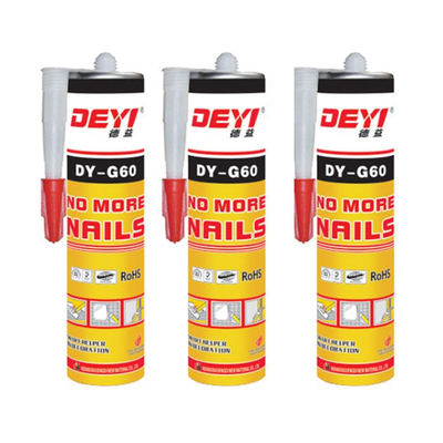 Adesivo de construção flexível e à prova d'água DEYI DY-G60 forte ligação sem mais unhas cola para espelhos e painéis de parede