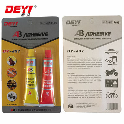 Adesivo acrílico modificado de resistência a cisalhamento de 25 MPa para tanque de água de automóveis e motocicletas