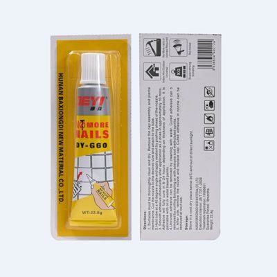 Adesivo para unhas líquido branco de porcelana para resistência ao intemperismo na ligação de construção