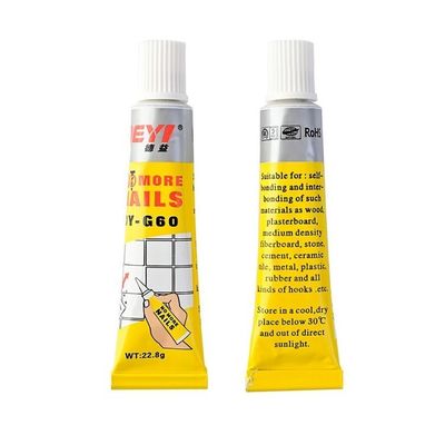 Adesivo para unhas líquido branco de porcelana para resistência ao intemperismo na ligação de construção