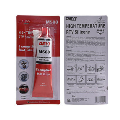 M588 Fabricante de juntas RTV neutro de alta temperatura em vermelho para vedação industrial