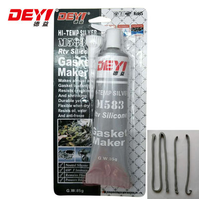 6g/Cm3 Resistência a altas temperaturas Grey RTV Gasket Maker Silicone para preenchimento de lacunas
