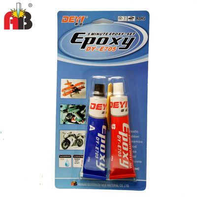 Alta resistência ao cisalhamento 3 toneladas 5 min Adesivo Epoxídico Branco Preto Ab EINECS n.o 230-391-5