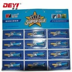 12pcs 3g 502 Super cola resistência industrial Adesivo para várias superfícies