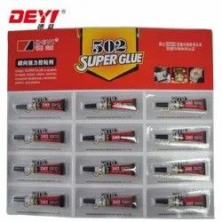 12pcs 3g 502 Super cola resistência industrial Adesivo para várias superfícies