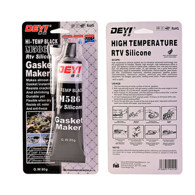 Aplicações Industriais 85g Black Temp RTV Silicone Sealant Adesivo Gasket Maker