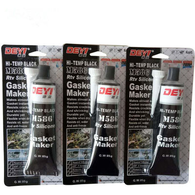Aplicações Industriais 85g Black Temp RTV Silicone Sealant Adesivo Gasket Maker