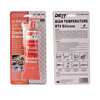 ISO9001 Certificado Red Acid RTV Silicone Gasket Maker 85g para aplicações de vedação