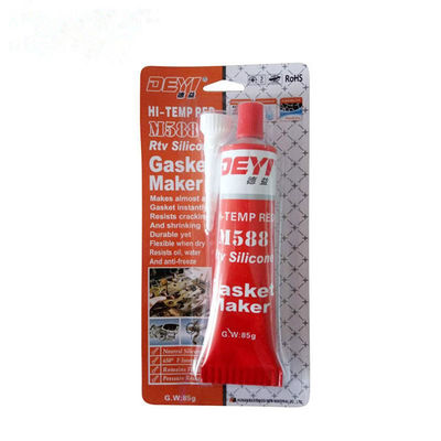 ISO9001 Certificado Red Acid RTV Silicone Gasket Maker 85g para aplicações de vedação