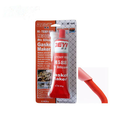 ISO9001 Certificado Red Acid RTV Silicone Gasket Maker 85g para aplicações de vedação