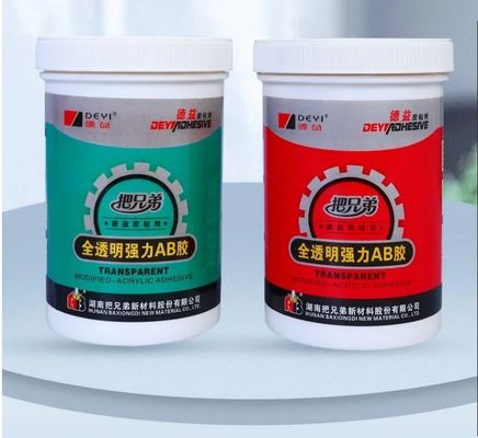 Material principal acrílico cristalino AB cola adesiva para forte adesão ao PVC