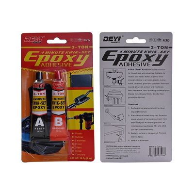 Top- Quick-set 4 Minutos Ab Bonding Epoxy Steel Glue/Epoxy Adhesive Milky White