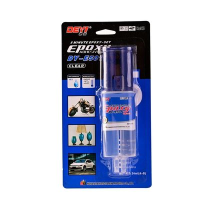 24 ml Seringa Limpa Adesivo Epoxídico DDEYI cola líquida de curagem de 5 minutos com aprovação da SGS