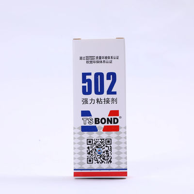 Soluções de adesão instantânea Clear 502 Super Glue ISO SGS ROHS MSDS Certified Adhesive