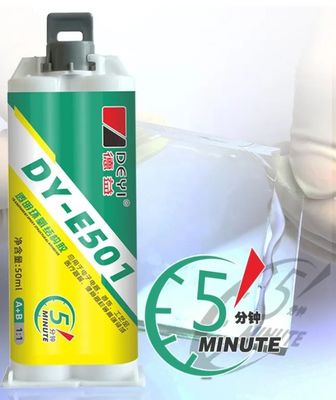 Alta resistência ao calor Adesivo de resina epoxi clara 5 min Tempo de curado rápido para industrial