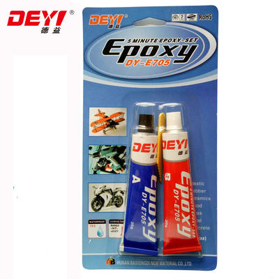 Cola epoxi AB de curagem rápida Alta resistência para metal, vidro e plásticos, impermeável, resistente a ácidos