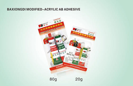 Modified Acrylic Adhesive AB Adhesive with 1:1 Mixing Ratio 5-10 Minutes Initial Curing and Temperature Resistance -60°C to +100°C