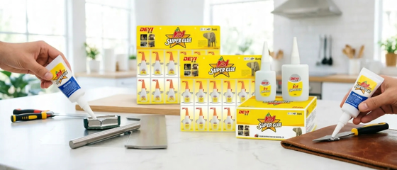 502 Super cola com 15 a 20 segundos tempo de cura inicial e 12 meses de vida útil garantindo forte e ligações