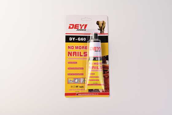 Adesivo de construção flexível e à prova d'água DEYI DY-G60 forte ligação sem mais unhas cola para espelhos e painéis de parede