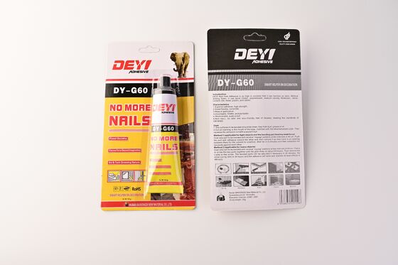 Adesivo de construção flexível e à prova d'água DEYI DY-G60 forte ligação sem mais unhas cola para espelhos e painéis de parede