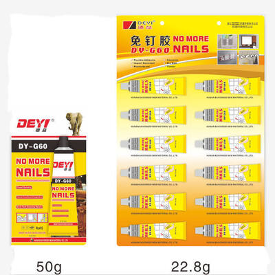 Adesivo de construção flexível e à prova d'água DEYI DY-G60 forte ligação sem mais unhas cola para espelhos e painéis de parede