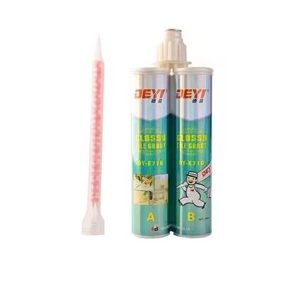 Glutina de azulejos epóxi brilhante e fácil de limpar DEYI DY-E716 Adesivo de 2 partes de alta resistência para cozinha e banho