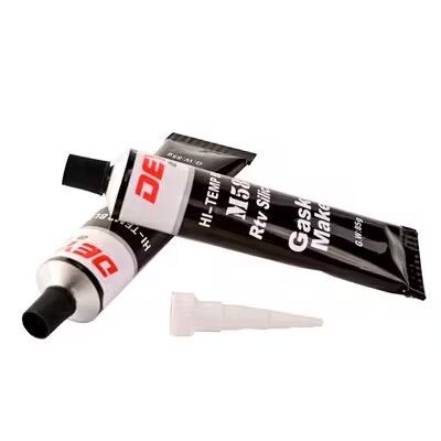 DEYI M586 Fabricante de juntas RTV industriais de alta temperatura | Selante preto resistente a óleo para fabricante de juntas de motores e tubos