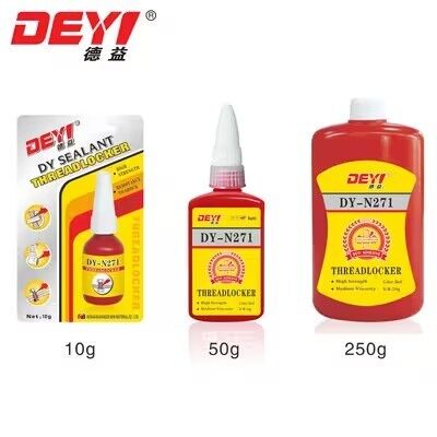 DEYI DY-N271 Red High Strength Threadlocker - Adesivo anaeróbico permanente para fechamento e vedação de fixações metálicas