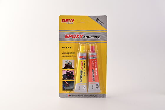 DEYI DY-E501 Cola epóxi AB transparente de alta resistência | Adesivo de cura rápida de 5 minutos para fabricante de metal, plástico e cerâmica
