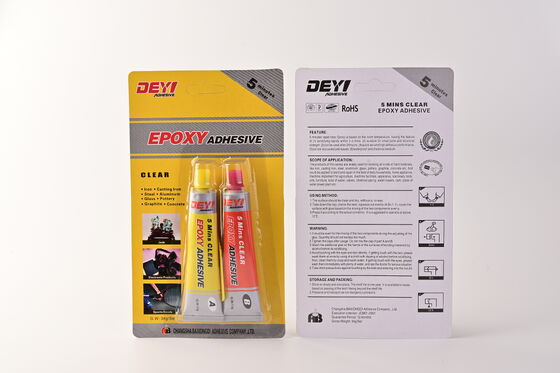 DEYI DY-E501 Cola epóxi AB transparente de alta resistência | Adesivo de cura rápida de 5 minutos para fabricante de metal, plástico e cerâmica
