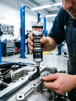 Hi-Temp Black RTV Silicone Gasket Maker DEYI M586 Oil Resistant Adhesive Sealant for Engine