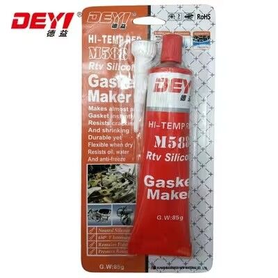Red RTV High Temperature Silicone Gasket Maker. Plano de vedação de flange para automóveis e industriais.