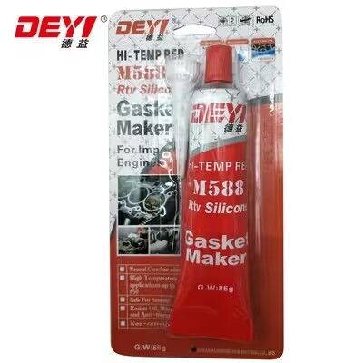 Red RTV High Temperature Silicone Gasket Maker. Plano de vedação de flange para automóveis e industriais.