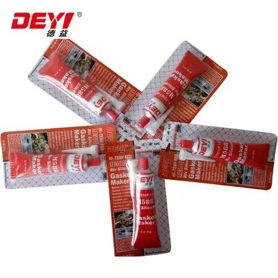 Red RTV High Temperature Silicone Gasket Maker. Plano de vedação de flange para automóveis e industriais.
