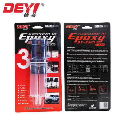 Cola epóxi ab injetável transparente de cura rápida, adesivo de resina impermeável de alta resistência para reparo de luzes led, 30 minutos