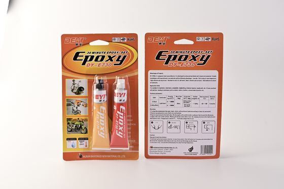 Cola Epóxi AB de Cura Rápida de 30 Minutos Branco/Preto, Adesivo de Alta Resistência para Reparo Industrial de Metal