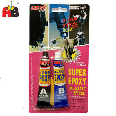 Alta resistência Epoxi AB cola de curagem rápida Branco/Negro Adesivo Alta resistência ao corte Para reparação e montagem industrial de metais