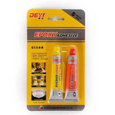 Quick-Set 5 Min Clear Epoxy AB Glue High Strength Adhesive 30 Min Fast Curing Para Metal Industrial Reparação E montagem de precisão
